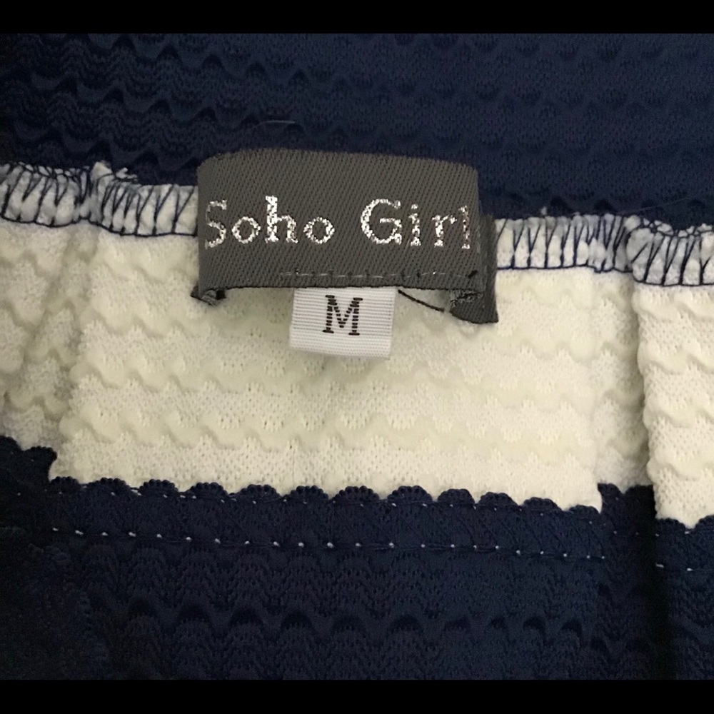 Soho girls blue and white skirt